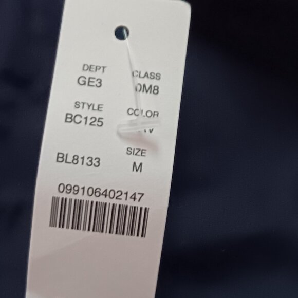 J Crew Women's  Curved Waist Cheeky Bikini Bottom Navy Medium NWT - Picture 3 of 5